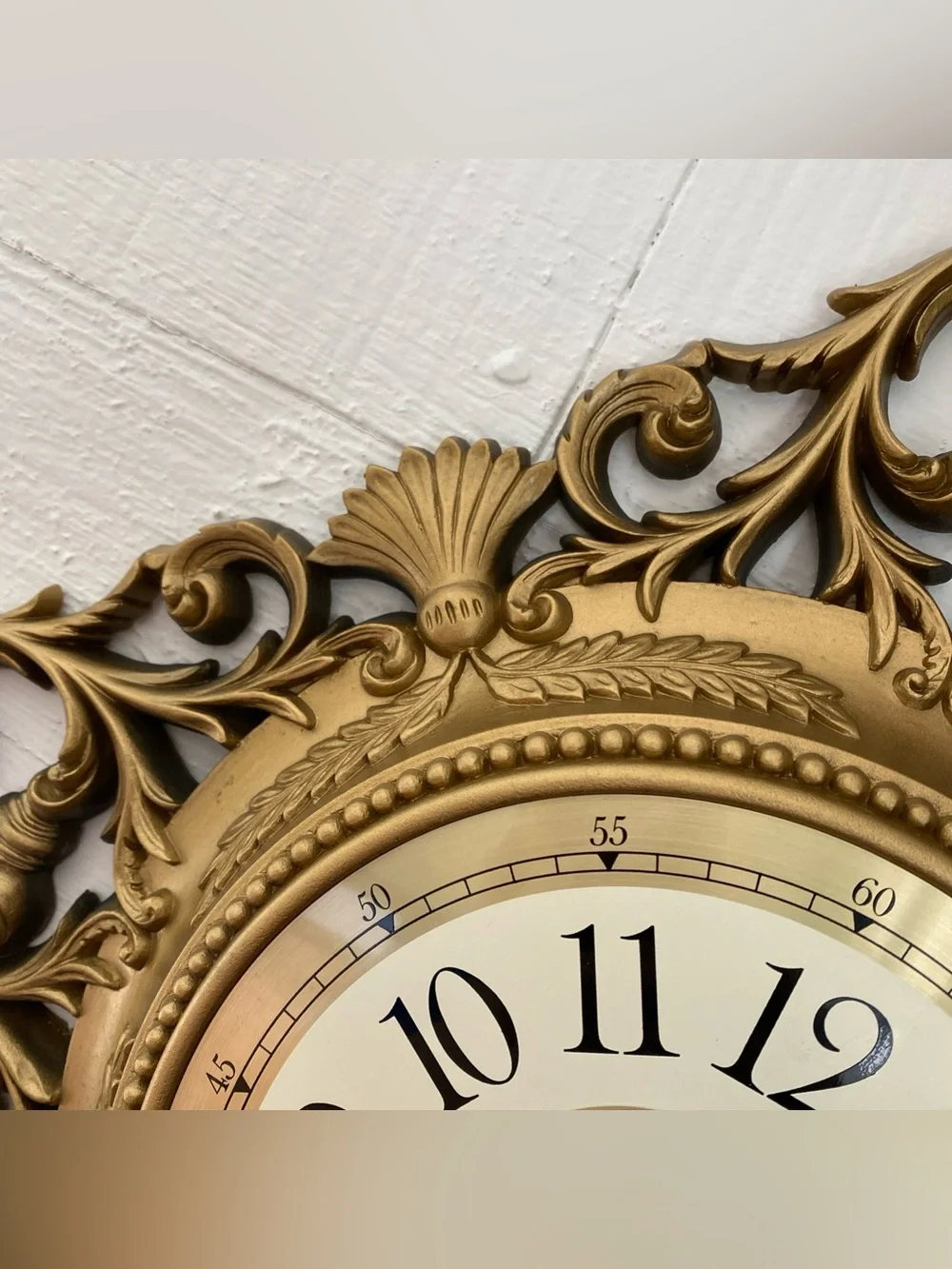 Burwood New Haven - 1963 MCMLXIII 264 - Gold Wall Clock - MCM - Made In USA